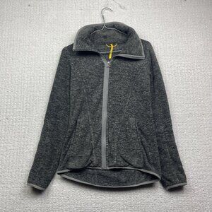 Lole Polar Fleece Full Zip Jacket Women Size XS Grey Outdoor hiking Cozy